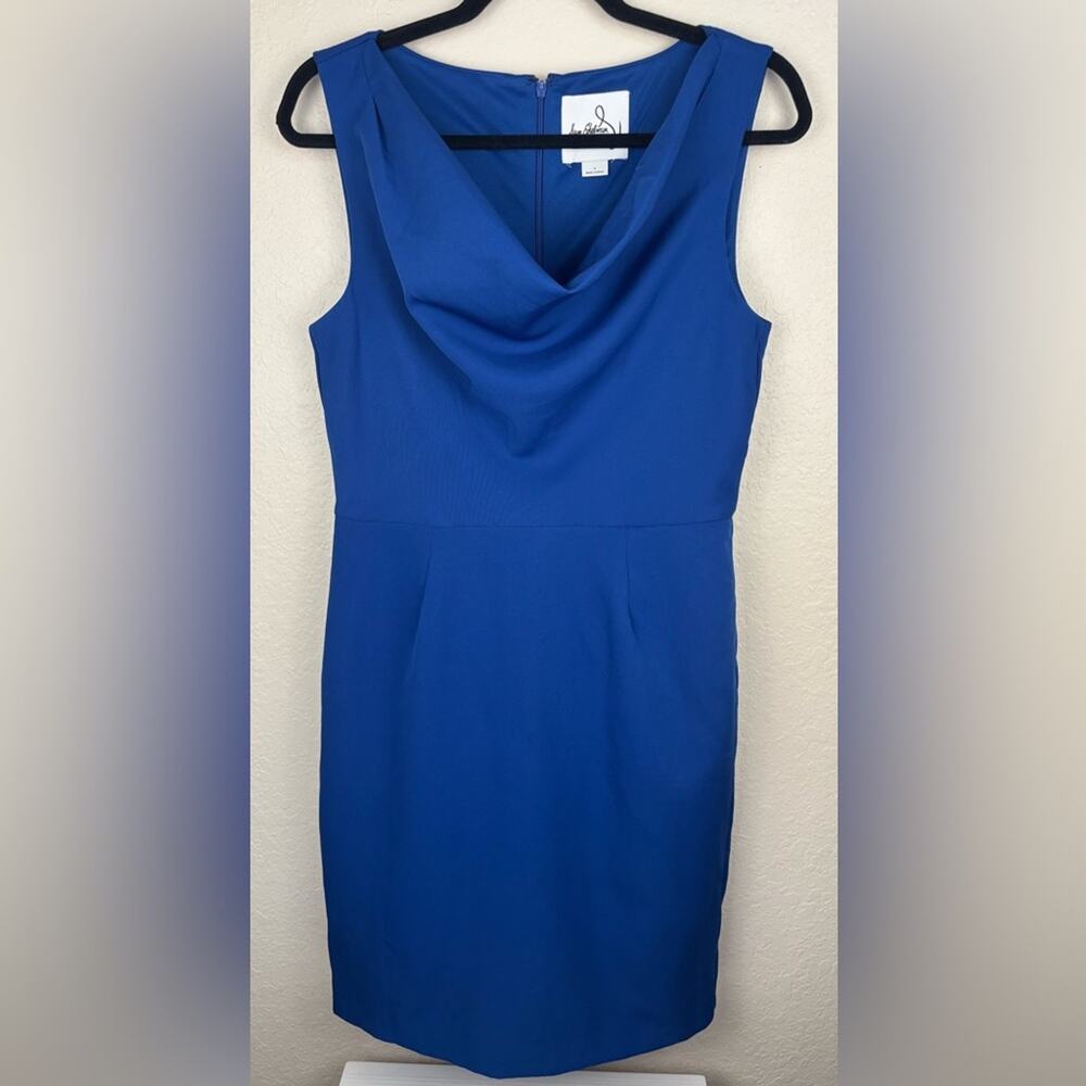 Sam Edelman Sleeveless Royal Blue Cowl Neck Sheath Dress Size 6 - Picture 4 of 6